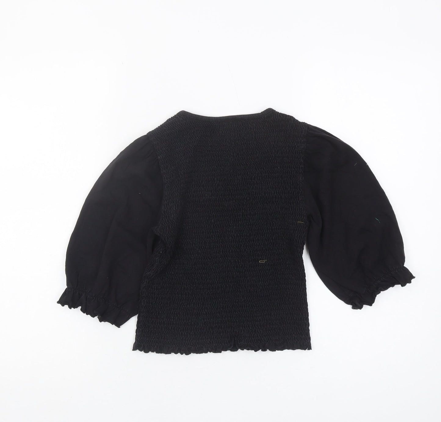 Womens UK Size S VERO MODA Black Jersey Blouse