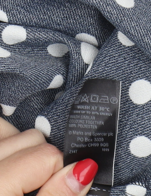 Marks and Spencer Women's Blue Polka Dot Midi Skirt