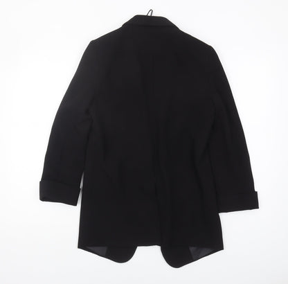 Next Women's Black Blazer, Size 8, Shawl Lapel, Lined