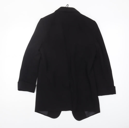 Next Women's Black Blazer, Size 8, Shawl Lapel, Lined