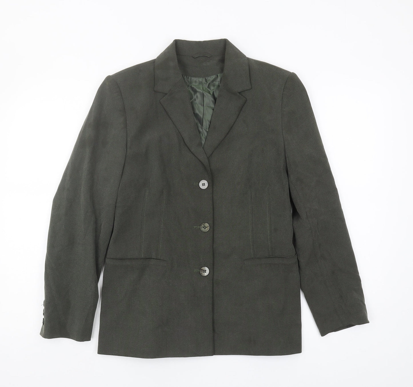 Principles Women's Petite Green Blazer, Size 12, Classic Cut