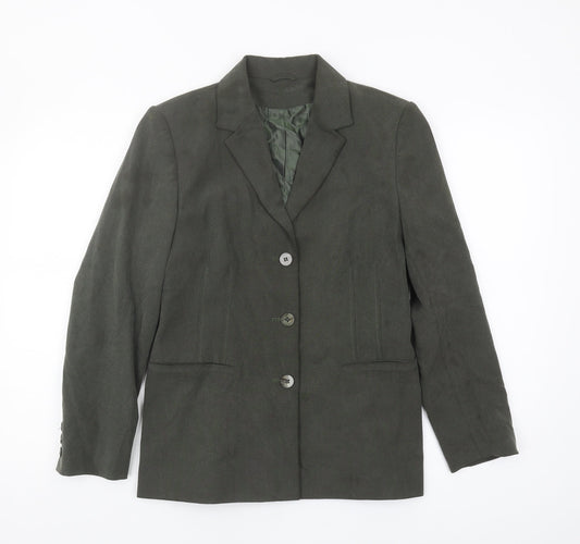 Principles Women's Petite Green Blazer, Size 12, Classic Cut