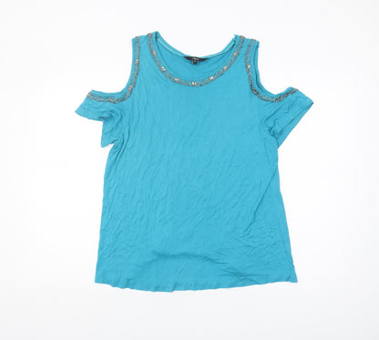 Womens UK Size 16 NEXT Blue Basic T-Shirt