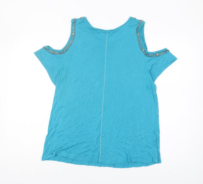 Womens UK Size 16 NEXT Blue Basic T-Shirt