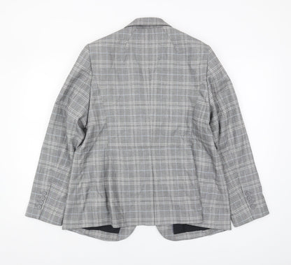 Marks and Spencer Grey Blazer, Women's Size 16, Plaid