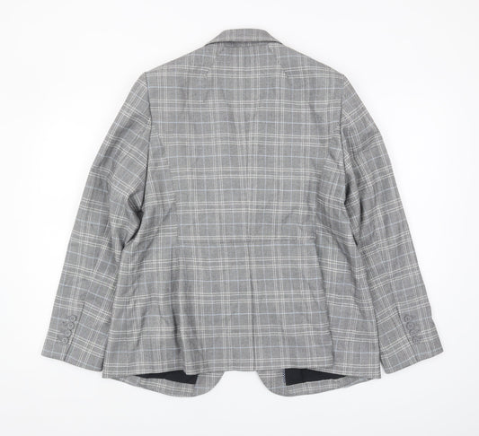Marks and Spencer Grey Blazer, Women's Size 16, Plaid