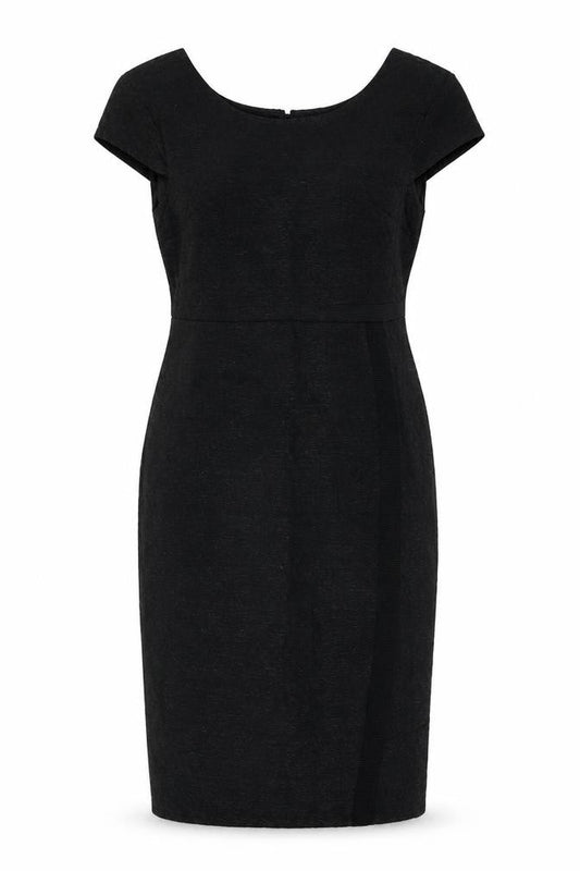 Front view of Collection London Women's Black Dress, size 12, Elegant