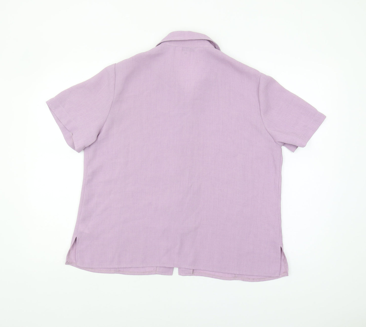Womens UK Size 16 Berkertex Purple Basic Button-Up