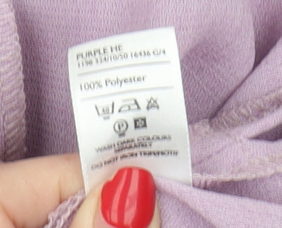 Womens UK Size 16 Berkertex Purple Basic Button-Up