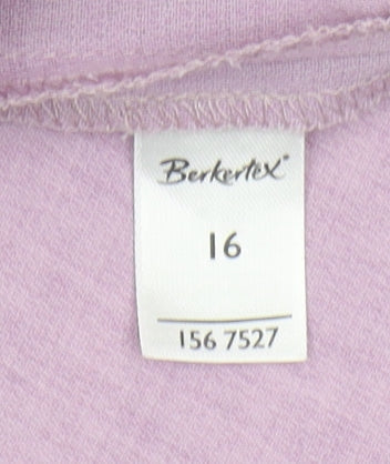 Womens UK Size 16 Berkertex Purple Basic Button-Up
