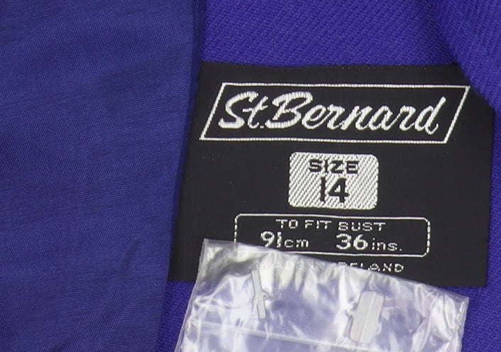 St.Bernard Women's Purple Wool Blazer, Size 14