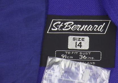 St.Bernard Women's Purple Wool Blazer, Size 14