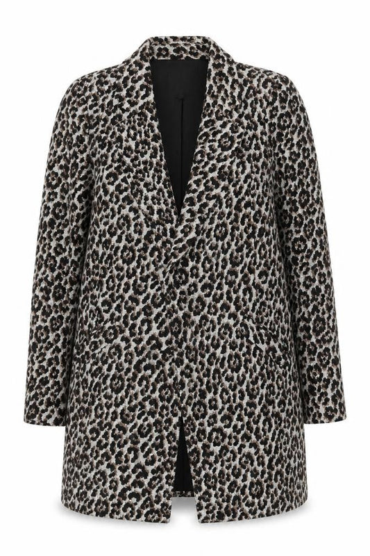River Island Women’s Multicoloured Animal Print Coat - Size 8