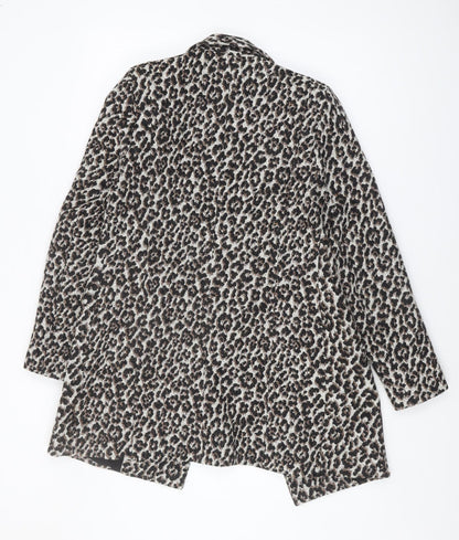 River Island Women’s Multicoloured Animal Print Coat - Size 8