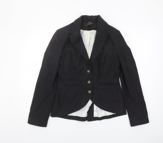New Look Women's Black Blazer Size 12 Single-Breasted