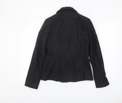 New Look Women's Black Blazer Size 12 Single-Breasted