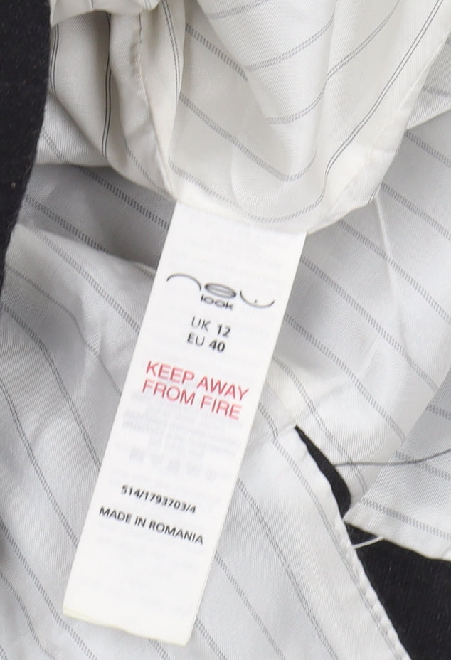 New Look Women's Black Blazer Size 12 Single-Breasted