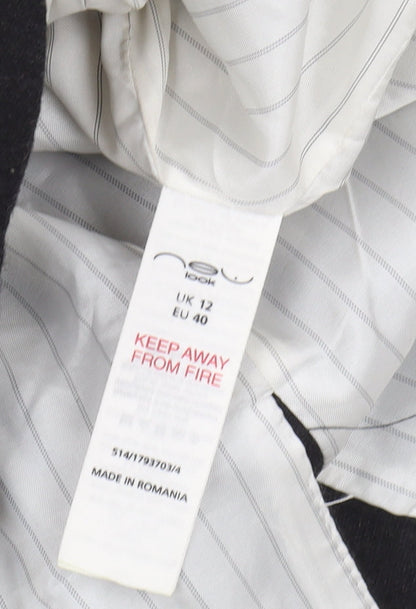 New Look Women's Black Blazer Size 12 Single-Breasted