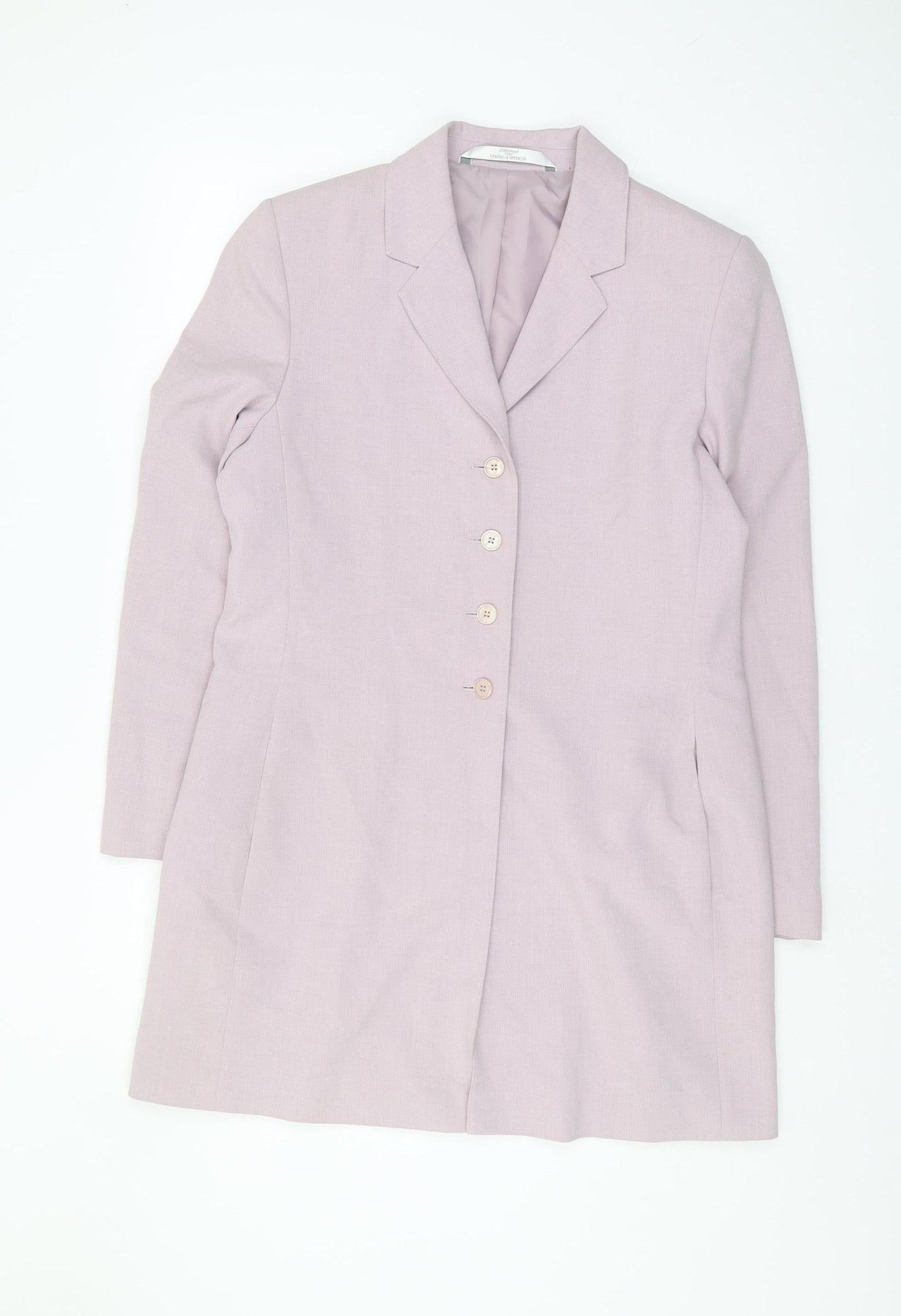Marks and Spencer Women's Pink Blazer Size 14 Classic Fit