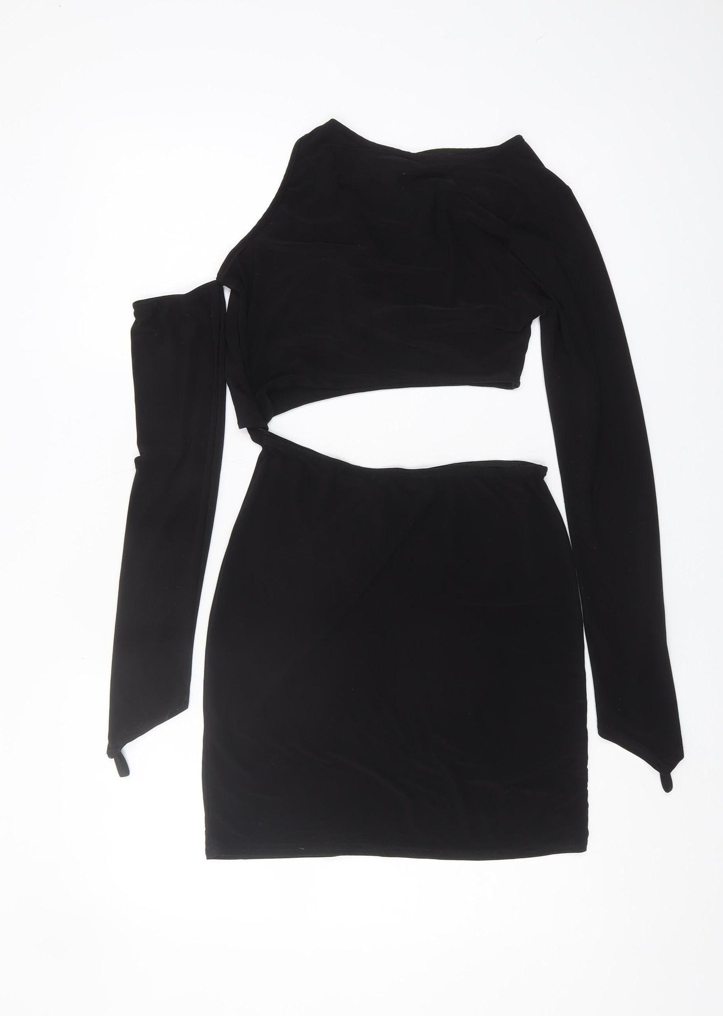 EGO Women's Black Bodycon Dress Size 10 One Shoulder