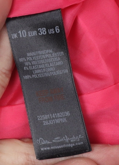 Miss Selfridge Women's Pink Blazer Size 10