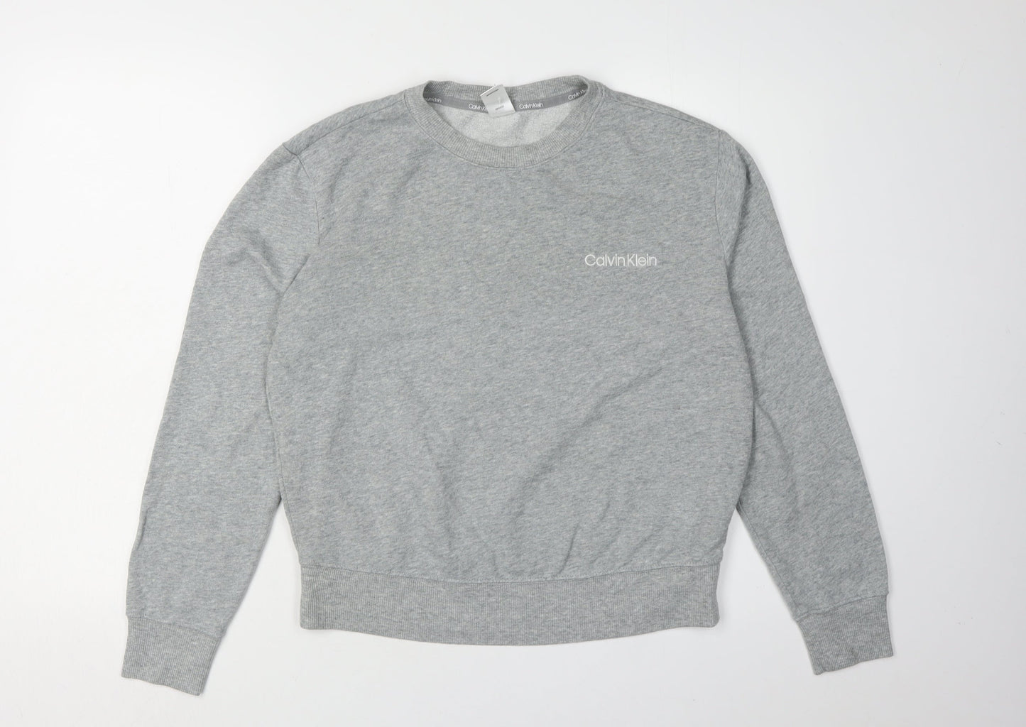 Womens UK Size S Calvin Klein Grey Pullover Sweatshirt
