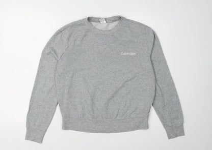 Womens UK Size S Calvin Klein Grey Pullover Sweatshirt