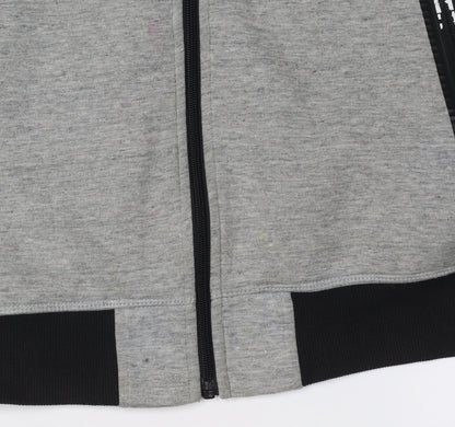Superdry Men's Grey Full Zip Sweatshirt M Logo Print