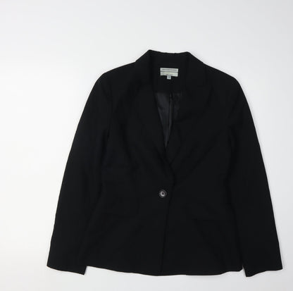 Veronika Maine Women's Black Blazer Size 12 Regular Fit