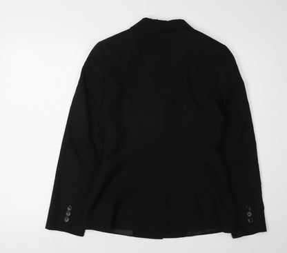 Veronika Maine Women's Black Blazer Size 12 Regular Fit