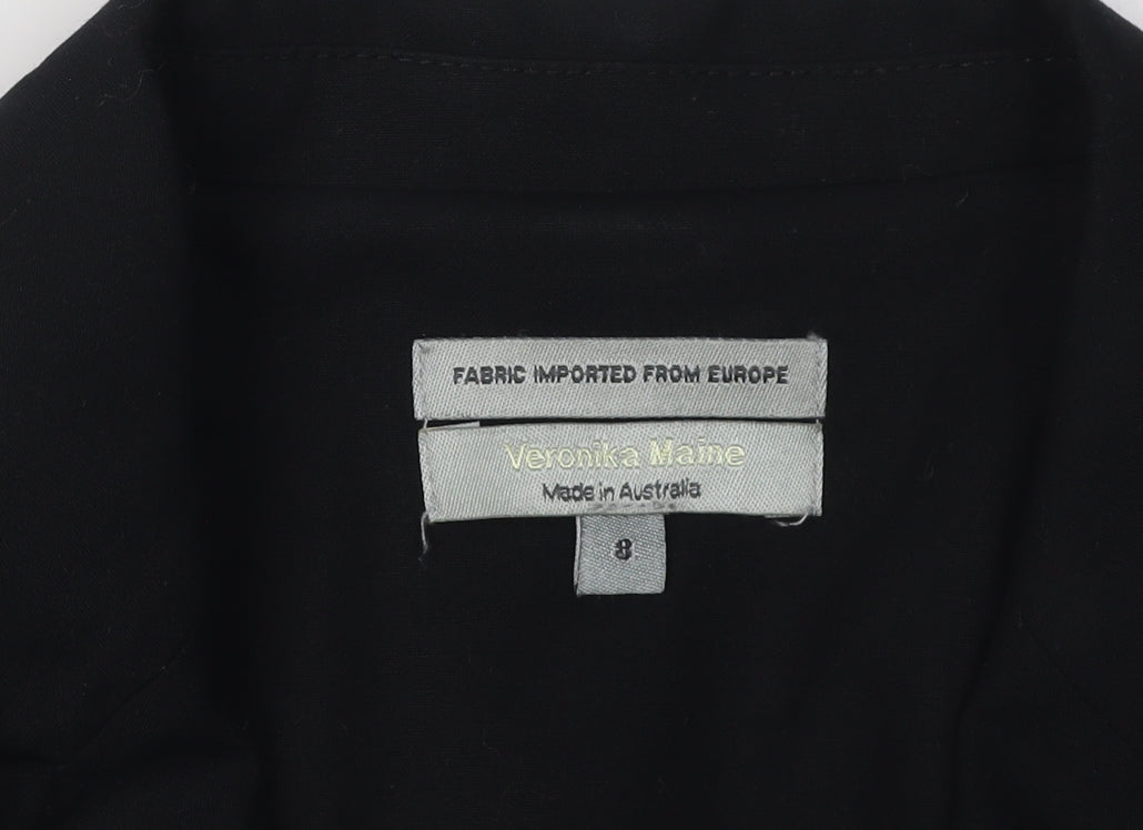 Veronika Maine Women's Black Blazer Size 12 Regular Fit