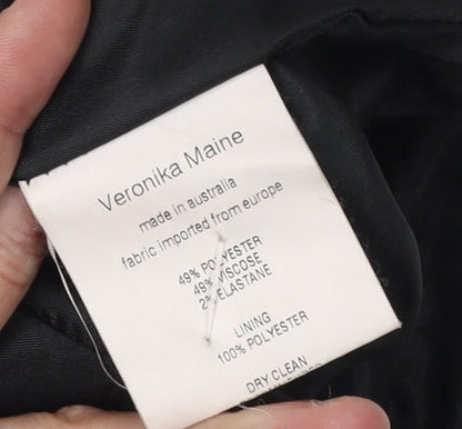 Veronika Maine Women's Black Blazer Size 12 Regular Fit