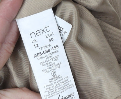 Next Women's Beige Double-Breasted Waistcoat UK 12