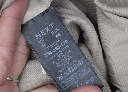 Next Women's Beige Double-Breasted Suit Jacket 16