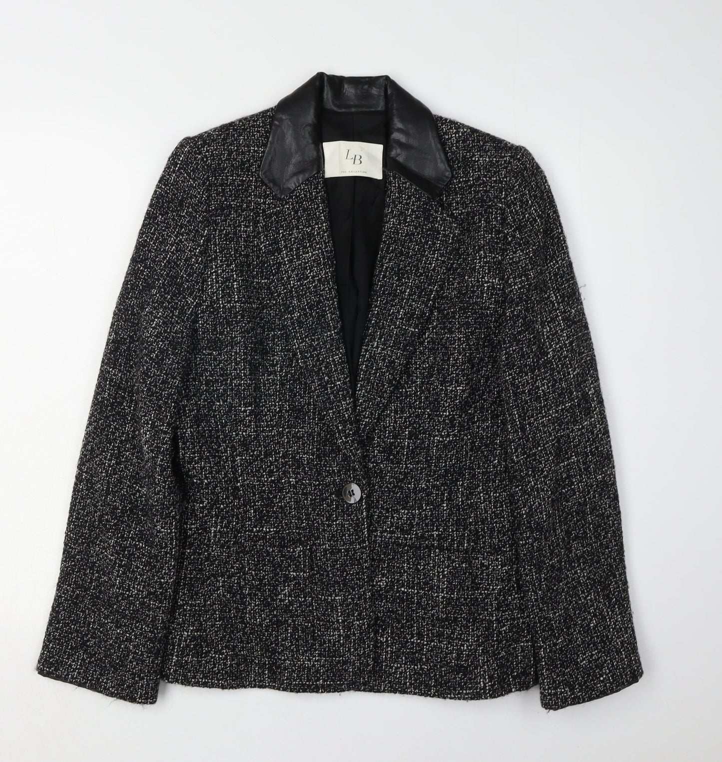 LB Women's Black Tweed Blazer - Size 8, Business Casual