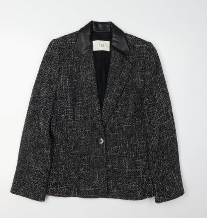 LB Women's Black Tweed Blazer - Size 8, Business Casual