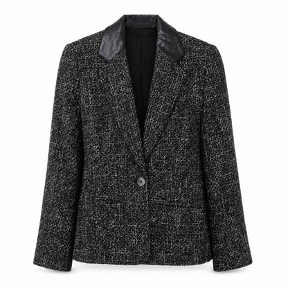 LB Women's Black Tweed Blazer - Size 8, Business Casual