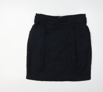 Marks and Spencer Women's Black Pencil Skirt, Size 14