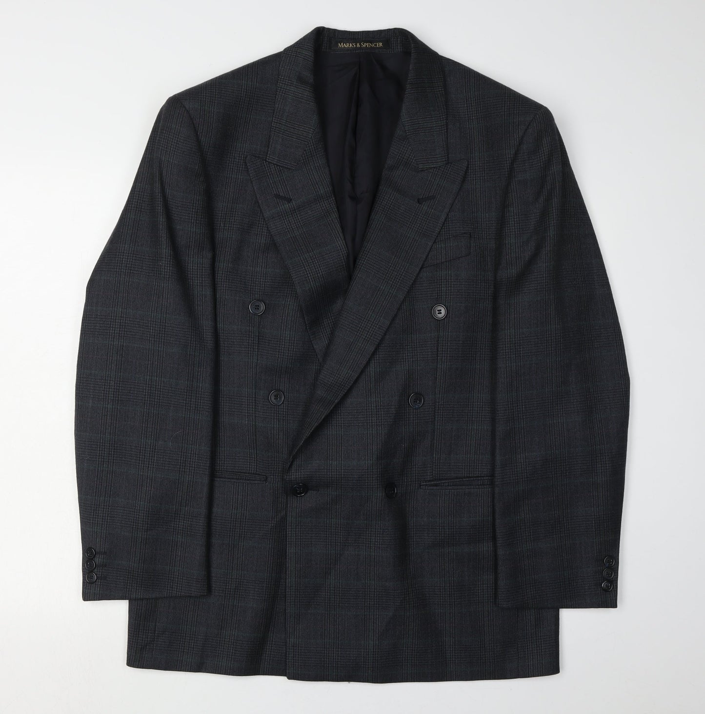 Mens UK Size 38 Marks and Spencer Regular Blue Suit Jacket