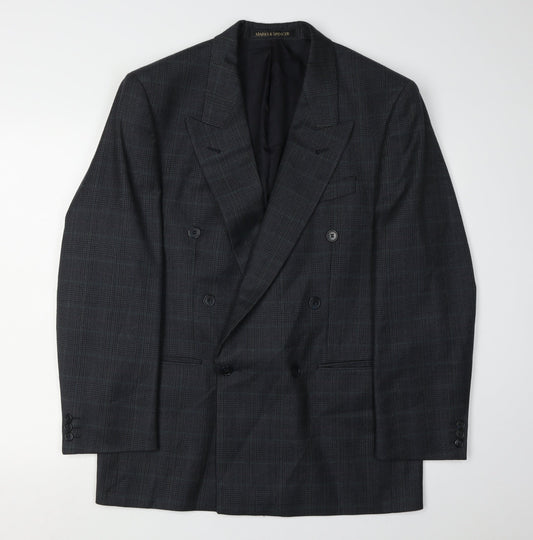 Mens UK Size 38 Marks and Spencer Regular Blue Suit Jacket