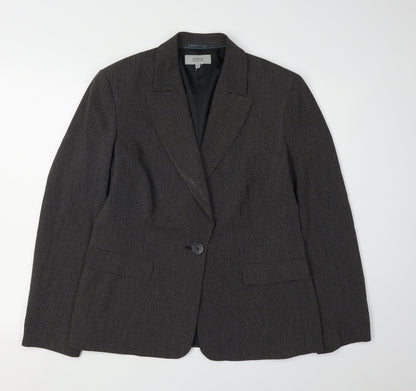 Marks and Spencer Women's Black Blazer Size 14 Classic Fit