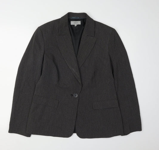 Marks and Spencer Women's Black Blazer Size 14 Classic Fit