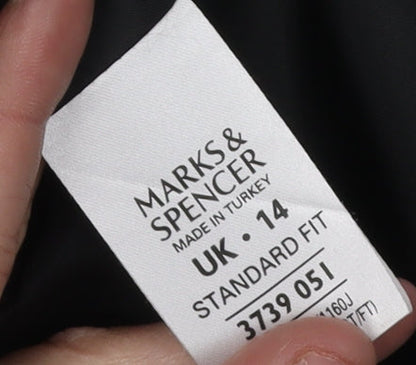 Marks and Spencer Women's Black Blazer Size 14 Classic Fit