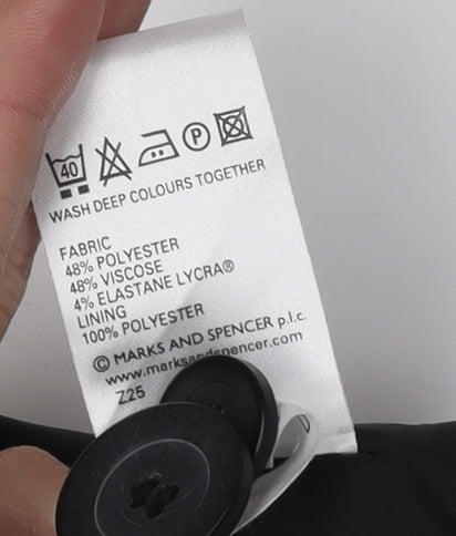 Marks and Spencer Women's Black Blazer Size 14 Classic Fit