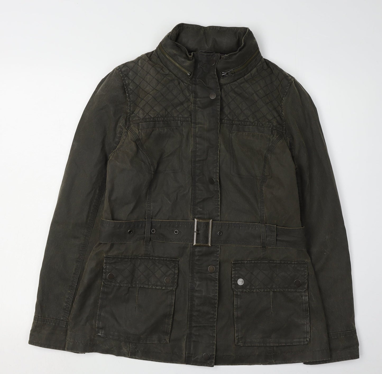 Womens UK Size 12 Marks and Spencer Green Military Jacket