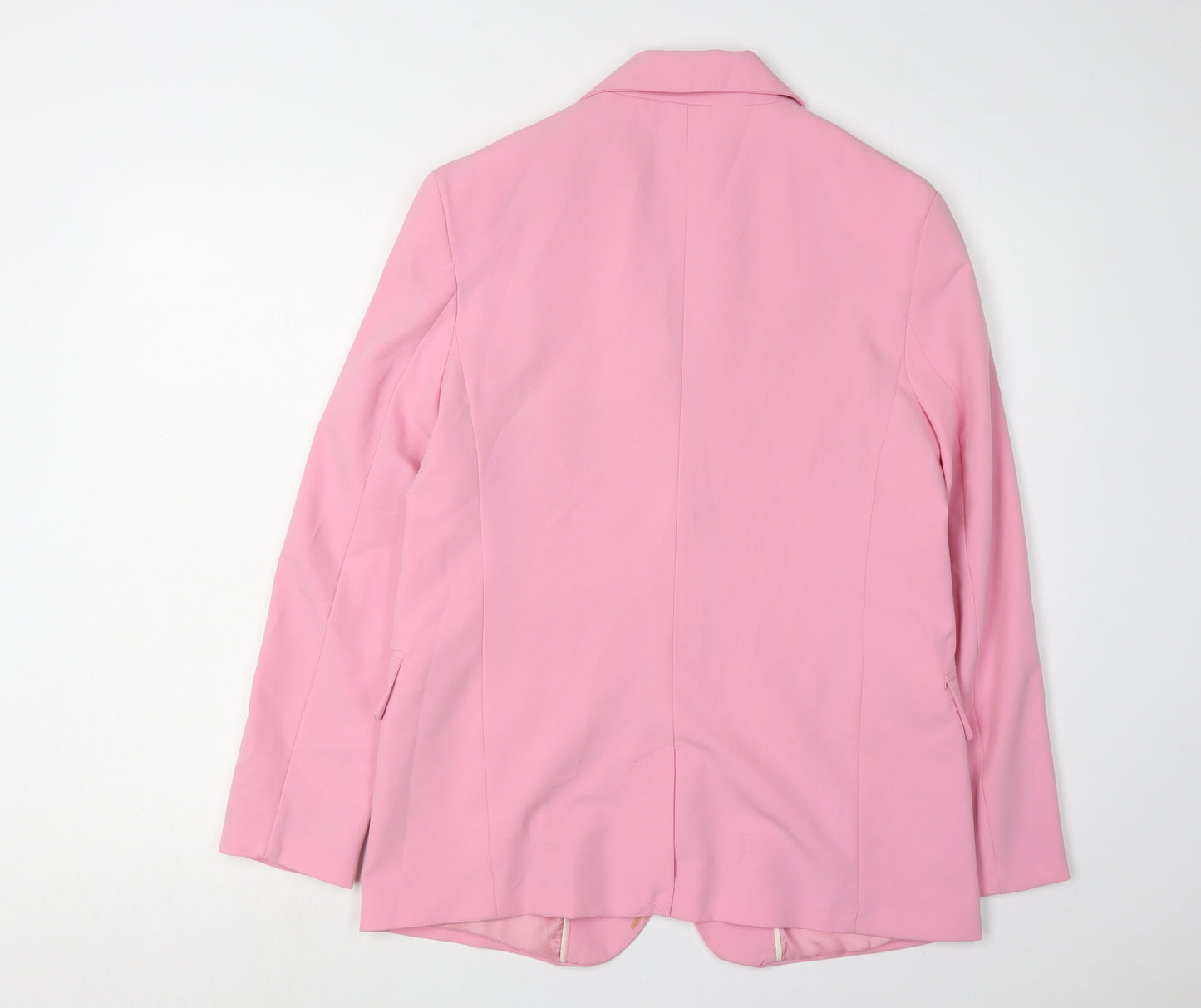 Bershka Women's Pink Blazer, Size S, Lined Twill