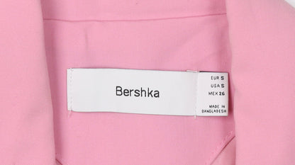 Bershka Women's Pink Blazer, Size S, Lined Twill