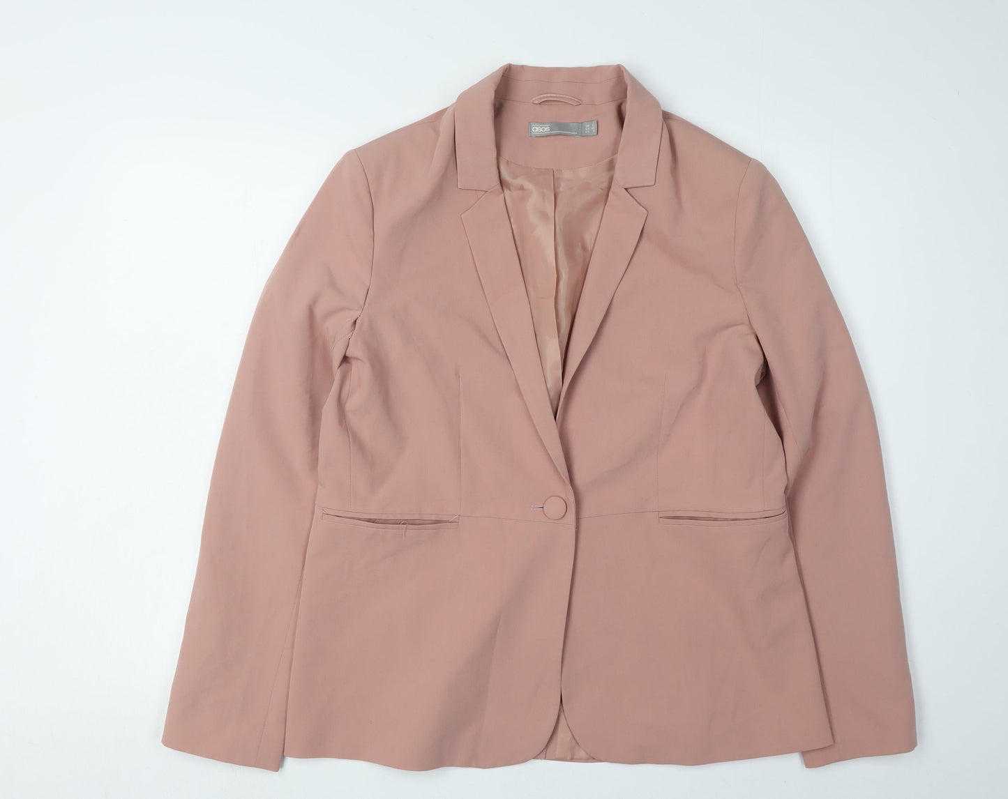 ASOS Women’s Pink Blazer Jacket Size 12 Regular Fit