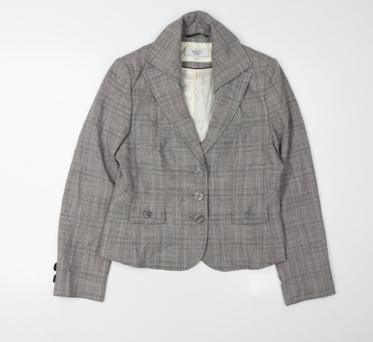 Next Women's Grey Petites Blazer Size 12 - Classic Fit