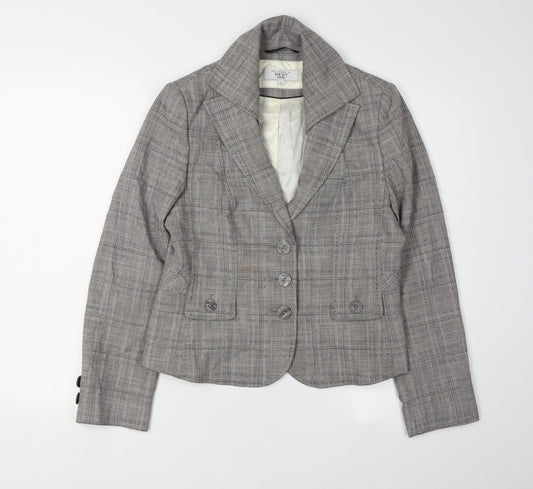 Next Women's Grey Petites Blazer Size 12 - Classic Fit
